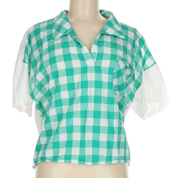 Anthropologie Porridge Golda Gingham Tie-Back Top Blouse Women’s Size Medium M - Picture 4 of 10